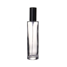 100ml Clear Cylinder Shape Glass Perfume Bottle Mist Spray Glass Bottle With Black Pump